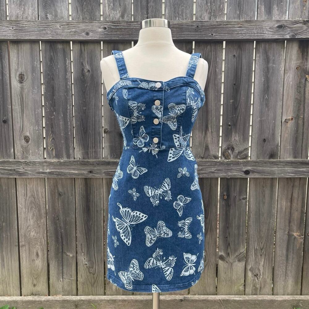 No Boundaries  • Denim Butterfly Dress Juniors